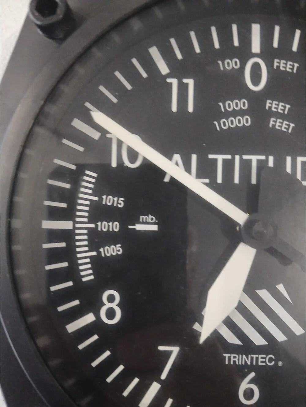 Vtg Trintec Altimeter Style Aviation Wall Clock-Aircraft Altitude Design Working